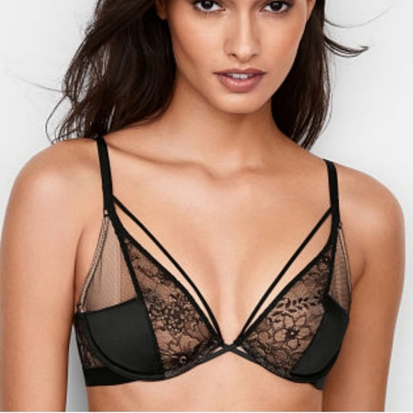 🍒NWT🍒 VS  VERY SEXY UNLINED PLUNGE STRAPPY BRA - Picture 1 of 8